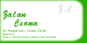 zalan csoma business card